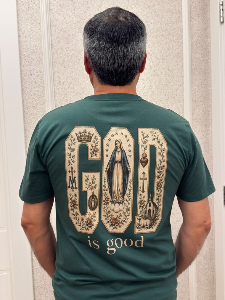 Coleção God is Good — versão unissex, costas