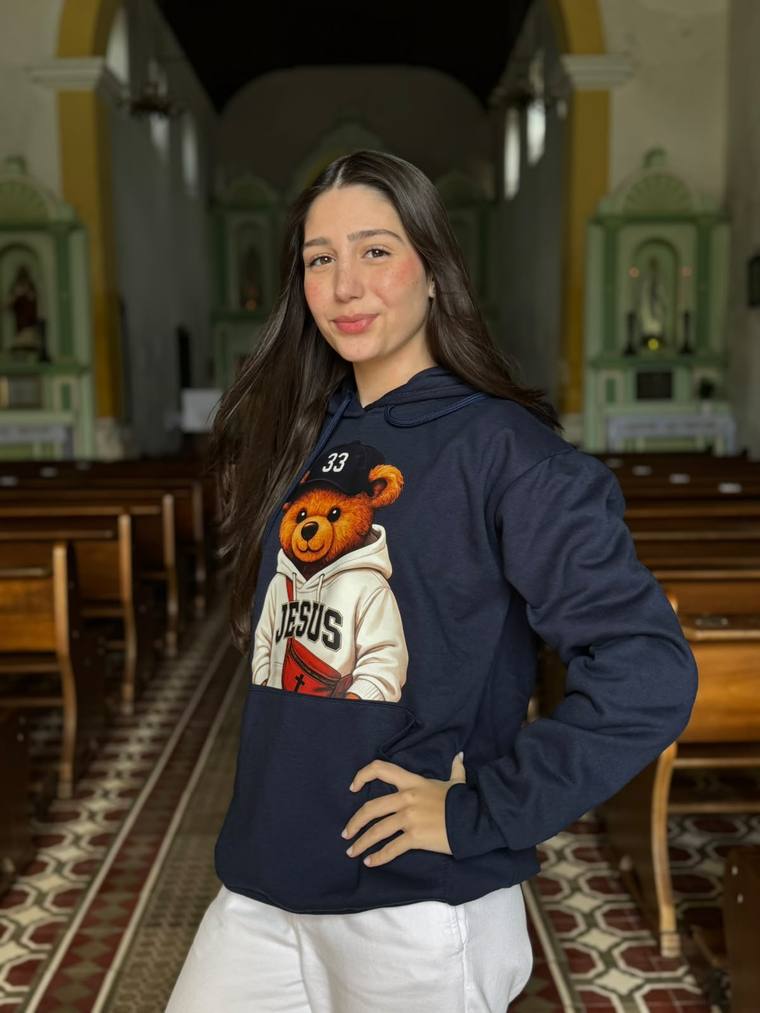 Coleção Jesus eu confio em vós — frente (azul marinho)